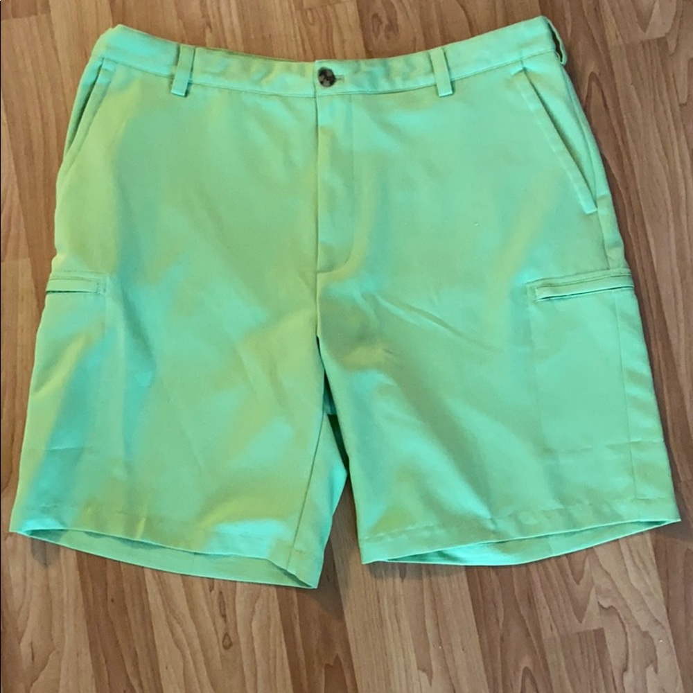 Izod lime green golf shorts